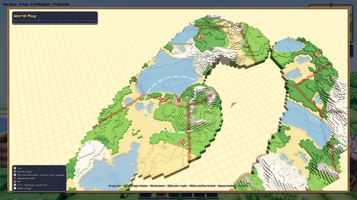 The world map with region borders