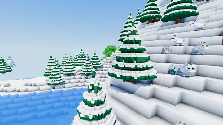 Snowfields and frozen lakes